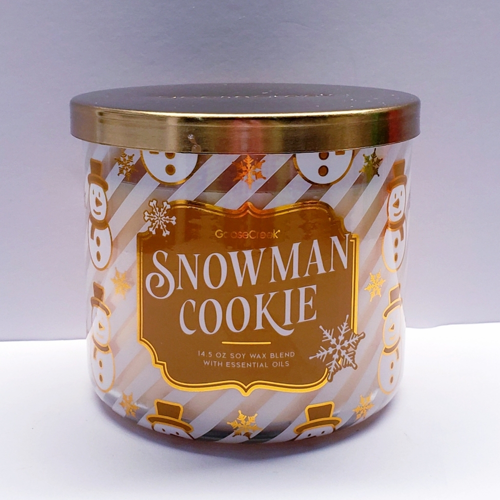 Goose Creek SNOWMAN COOKIE Large 3-Wick Scented Candle, 14.5 oz